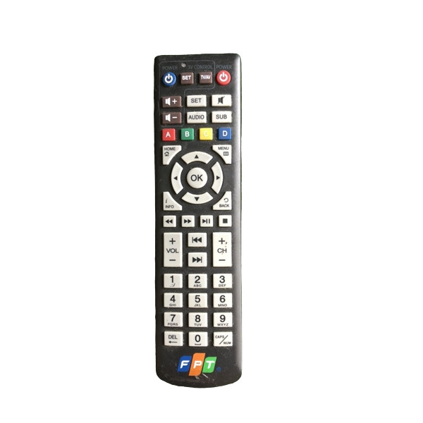 tay điều khiển remote từ xa đầu thu FPT mới-kèm pin-tay đầu bấm đầu thu FPT mới