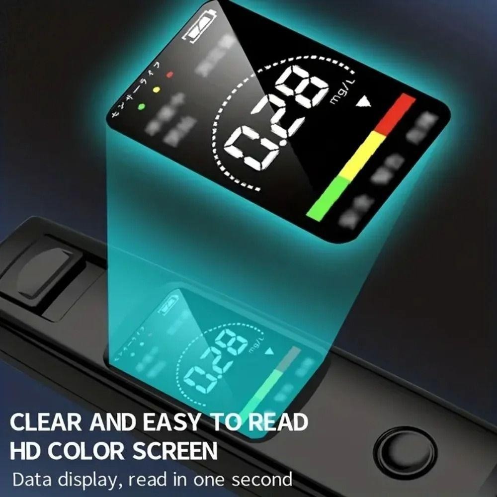 Máy kiểm tra cồn kỹ thuật số SAIA, Máy dò hơi thở chuyên nghiệp sạc TypeC, Máy dò khí màn hình LCD chất lượng cao cầm tay có độ chính xác cao