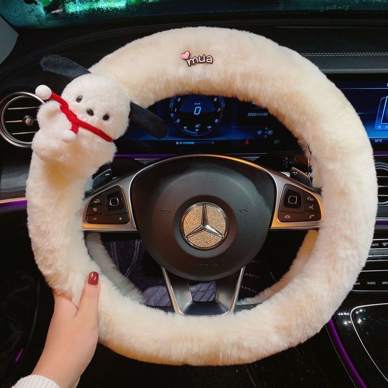 Bọc Vô Lăng Ô Tô Dễ Thương Chó Pacha Sang Trọng Chống Trơn Trượt Ấm Tay Cầm Bảo Vệ Thiết Kế Hoạt Hình