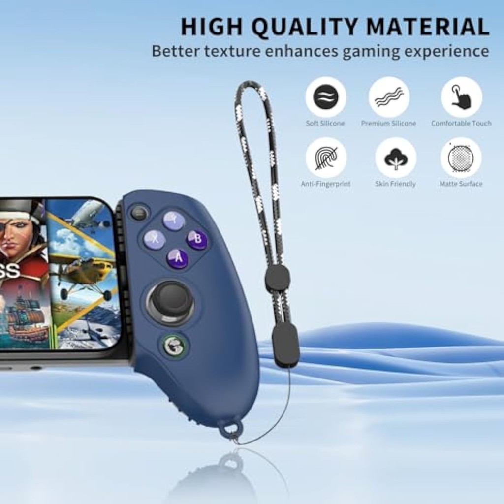 Vỏ bảo vệ tay cầm bằng silicon cho bộ điều khiển điện thoại GameSir G8, tương thích với bộ điều khiển GameSir G8 để chống trầy xước và chống sốc