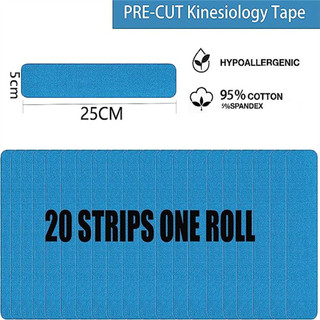 Kinesiology Tape Pro Thể thao thể thao (20 dải cắt sẵn) Băng dính đàn hồi chống thấm nước Hỗ trợ khớp hỗ trợ cơ bắp