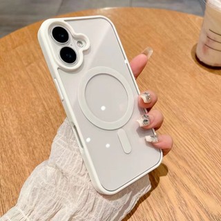 Ốp Điện Thoại Từ Tính Acrylic Trong Suốt Pha Lê Vỏ Chống Sốc Cho iPhone 16 Pro Max 15 14 13 12 11 Pro Max