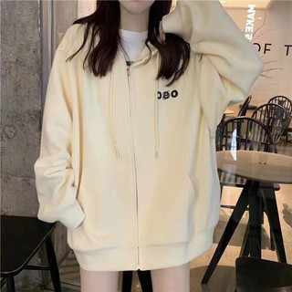 Áo khoác hoodie kéo khóa hợp thời trang xuân thu phong cách Hàn Quốc