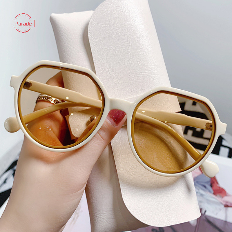 Diễu Hành Phong Cách Hàn Quốc Vintage Hình Học Khung Che Nắng Kính Dành Cho Nam Nữ Kính Mát Khung Thời Trang Kính Chống Tia UV VN