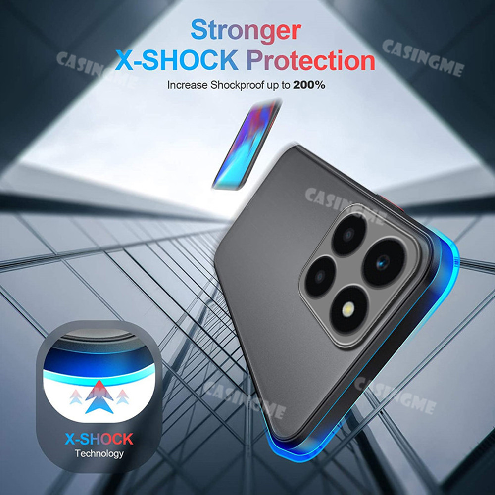 Ốp điện thoại mờ trong suốt chống sốc Honor X6b 2024 cho Honor X6b X 6b X6 b HonorX6b bX6 4G 5G 2024 bảo vệ Camera cho ốp lưng