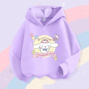 2024 Áo Hoodie dài tay dễ thương cho bé gái Cinnamoroll quyến rũ cho mùa xuân và mùa thu