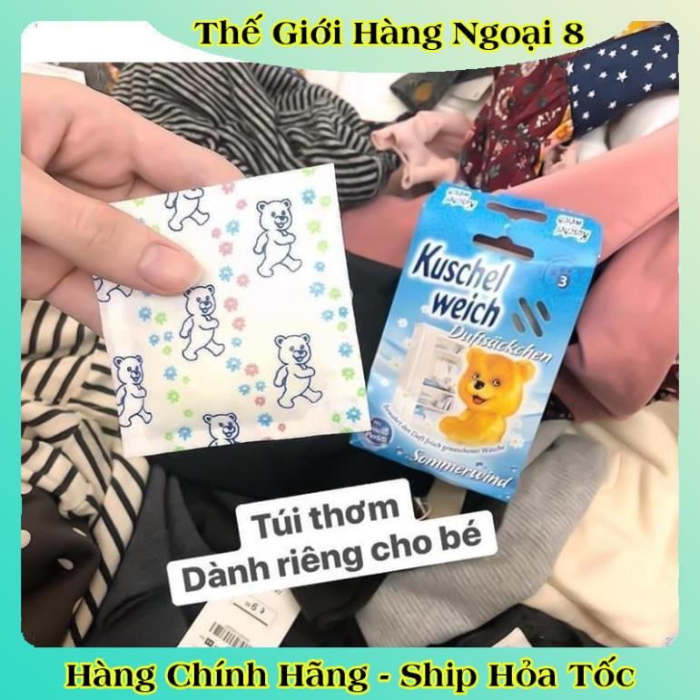 [auth] Túi thơm tủ quần áo cho bé Kuschel weich hình gấu trẻ em an toàn - Nội địa Đức đủ Bill [Hot]