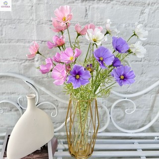 Cành hoa cúc bướm cao 50 cm, nhiều bông, kèm lá trang trí, làm hoa cưới, cổng cưới