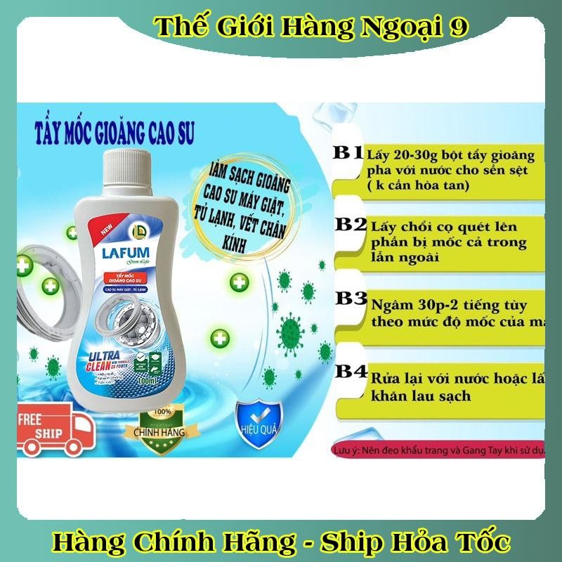 Tẩy mốc gioăng cao su LAFUM loại bỏ nấm mốc trên bề mặt cao su máy giặt tủ lạnh, silicon, nhựa.