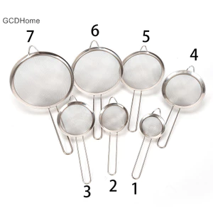 Gcdhome Nhà Bếp Dây Thép Không Gỉ Lưới Mịn Lọc Dầu Sàng Sifter Thép Không Gỉ Nhà Bếp Sàng HOT