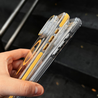 Ốp bảo vệ trong suốt khung kim loại sang trọng cho iPhone 16 15 14 13 12 Pro Max có sạc từ tính cao cấp cảm giác iPhone 11 Vỏ cứng bảo vệ chống sốc chống va đập