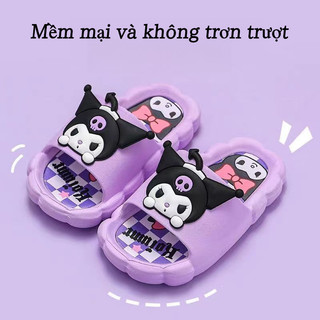 Dép Kuromi cho bé gái – Dép đi trong nhà dễ thương, đế chống trượt, phong cách công chúa
