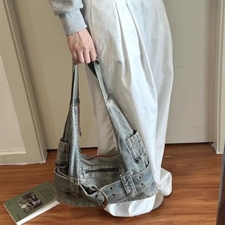 2024 Phong Cách Mới Retro Nách Đặt Hàng Túi Đeo Vai y2k Túi Denim Niche Túi Tote Thường Ngày Phù Hợp Với Túi Messenger