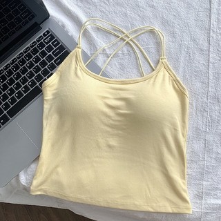 Áo Vest nữ mùa hè thể thao Yoga có miếng đệm ngực
