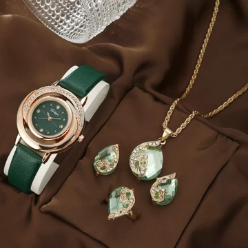 Đồng hồ nữ mới Da đính kim cương có đồng hồ Đồng hồ đeo tay thạch anh mặt kim cương giả thời trang đơn giản Đồng hồ nữ