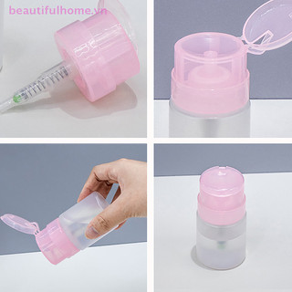 [Beautifulhome] Máy bơm ép rỗng 60ML Nhựa có thể khóa được Móng tay chống rò rỉ Ba Lan Tẩy chai ép Dụng cụ trang điểm Lưu trữ chất lỏng [làm đẹp]