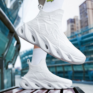 36-46 Kích Thước Còn Hàng Size Lớn Giày Nữ Flyknit Slip-On Giày Đế Dày Lưỡi Chạy Bộ Unisex Thể Thao Giày Miễn Phí Vận Chuyển