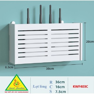 KỆ wifi treo trường VWF403 gỗ nhựa PVC - VĐ Smart Furrniture NỘI THẤT LẮP RÁP VIENDONGADV