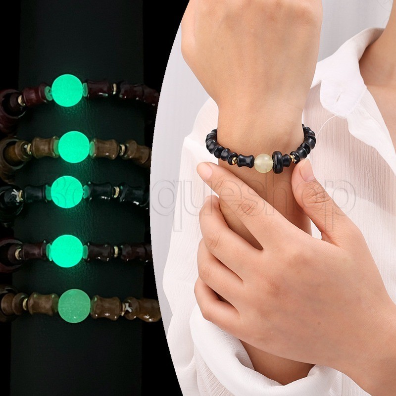 Vòng tay hạt Phật gỗ đàn hương xanh - Phụ kiện trang sức nam và nữ - Có thể điều chỉnh, Phong cách Trung Quốc mới - Hạt cầu nguyện Phật Trung Quốc - Vòng tay may mắn giàu có