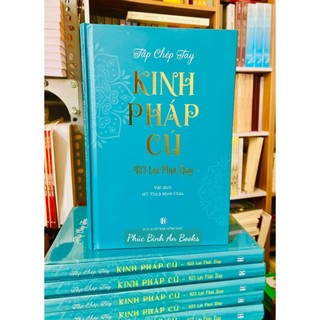 Sách - Tập Chép Tay Kinh Pháp Cú - 423 Lời Phật Dạy - Bìa cứng, In Chữ Mờ ( Tặng kèm bút và ruột bút)
