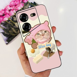 Dành Cho Tecno Pova 5 4G LH7n Ốp Lưng Đá Cẩm Thạch Sang Trọng Mềm Màu Đen Silicon Ốp lưng Cho Tecno Pova5 2023 Ốp Lưng Chống Sốc