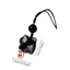 FUJIOU Lucky Cat Braid Rope Mặt dây chuyền, Đá Bạc Obsidian Cat Bag Charms, Sáng Tạo May Mắn Dệt Dây Đáng Yêu Xe Móc Chìa Khóa Dành Cho Nam Nữ