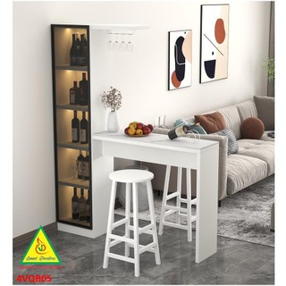 Quầy bar mini kiêm vách ngăn phòng khách nhà bếp 4VQB05 ( Không ghế )- NỘI THẤT LẮP RÁP VIENDONGADV