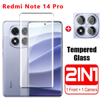 Kính Cường Lực 2in1 Cho Redmi Note 14 Pro Plus 4G 5G 2024 Viền Cong Bảo Vệ Màn Hình Cho Note14 Note14Pro 14Pro 14Pro + 14ProPlus Phim Bảo Vệ Ống Kính Máy Ảnh