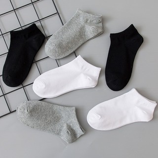Tất thuyền nam nữ từ cotton, chống trượt và chống mùi, thiết kế màu trơn thoải mái