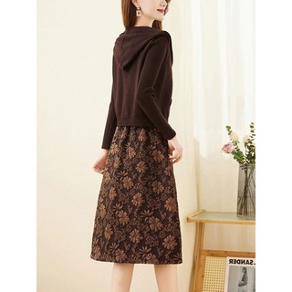 Hai Mảnh Đầm Len Dệt Kim Đầm Nữ Slim fit Mùa Xuân 2024 Đầm Mới Đầm Thời Trang Đầm Thời Trang Thời Trang Áo Len Giảm Tuổi Đầm Phù Hợp Với Đầm
