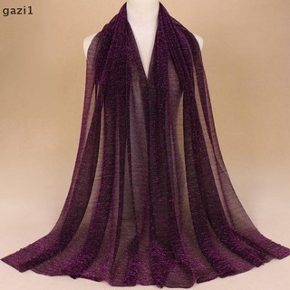 [Gazi1] 1 Khăn Lấp Lánh Nữ Hồi Giáo Shimmer Hijab Nhăn Khăn Choàng Sáng Bóng Khăn Trùm Đầu Hồi Giáo Mỏng Trong Suốt Phụ Kiện Dự Tiệc Boutique