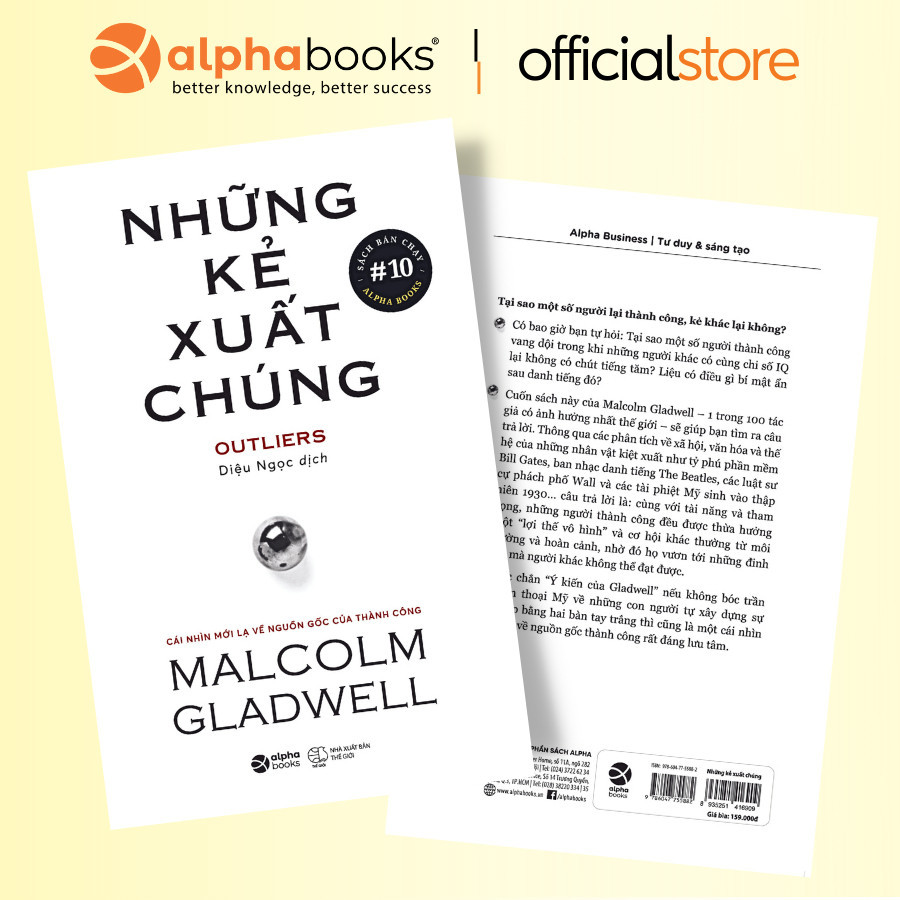 Sách - Combo Malcolm: Trong Chớp Mắt + Kẻ Xuất Chúng + Điểm Bùng Phát + Chú Chó Thấy Gì + David & Goliath (Alpha Books)