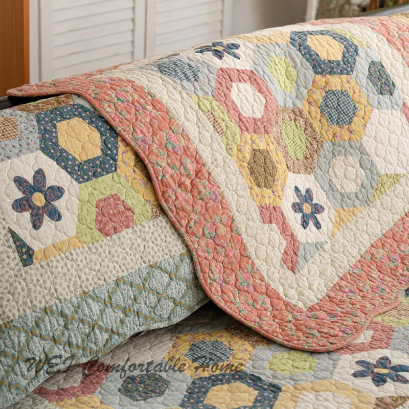 Đệm sofa thời trang hoa nông thôn, bọc khăn cotton, chống trượt, giặt được, dùng bốn mùa