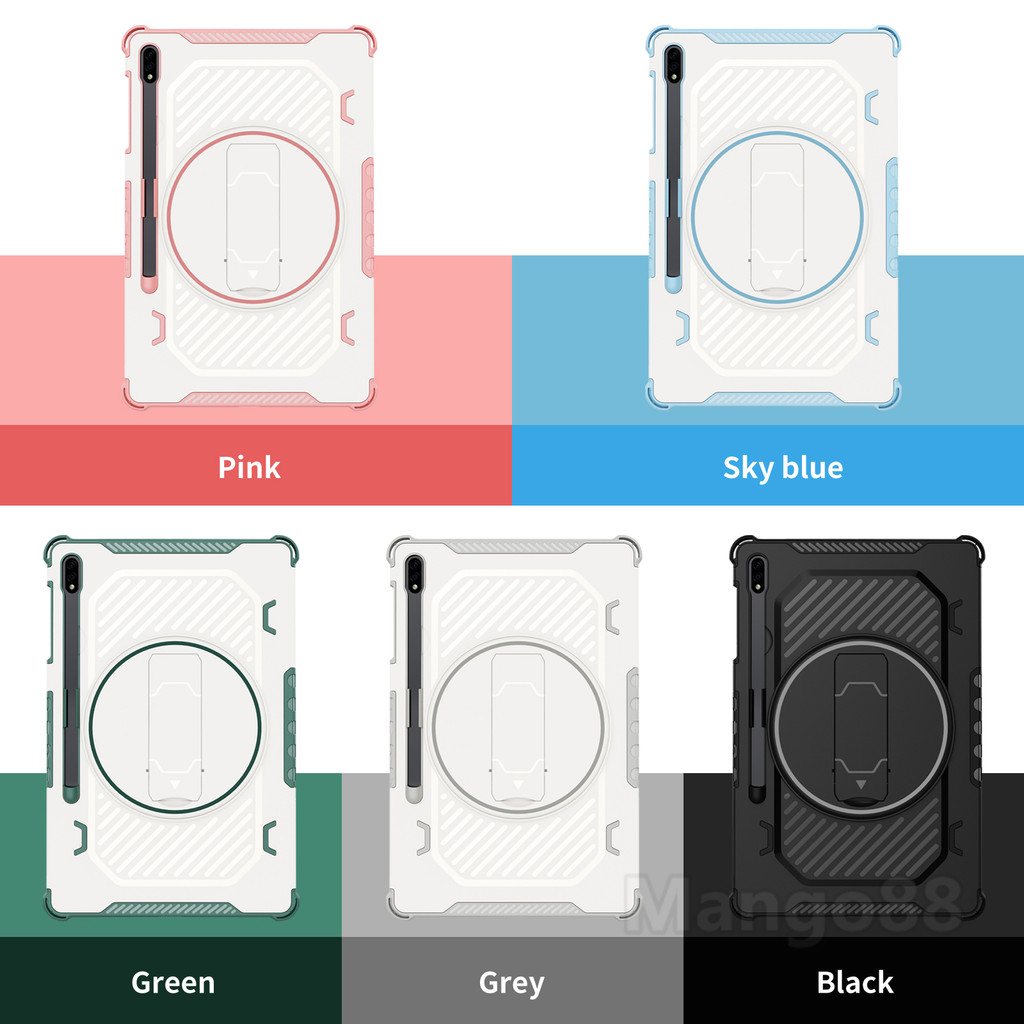 Ốp Lưng Dành Cho Samsung Tab A9 8.7 X110 A9 + A9 Plus 11 A8 10.5 "A7Lite 8.7" T220 / T225 S7 / S8 / S9 FE S7 + / S8 + / S9 + / S7Fe S10 + Plus 12.4 "Vỏ Máy Tính Bảng Chống Sốc 360 Độ Với Bao da