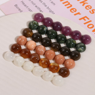 12mm mực in mờ hai màu bán nguyệt nhựa Nửa Viên vá diy Bông tai Phụ Kiện Đầu vỏ điện thoại vật liệu bán buôn