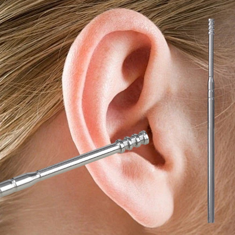 [Nổi bật] 10 Muỗng đào tai bằng thép không gỉ - Dụng cụ làm sạch tai xoắn ốc - Dụng cụ đào tai 360 độ - Di động, tái sử dụng - Dụng cụ làm sạch tai - Phụ kiện làm đẹp