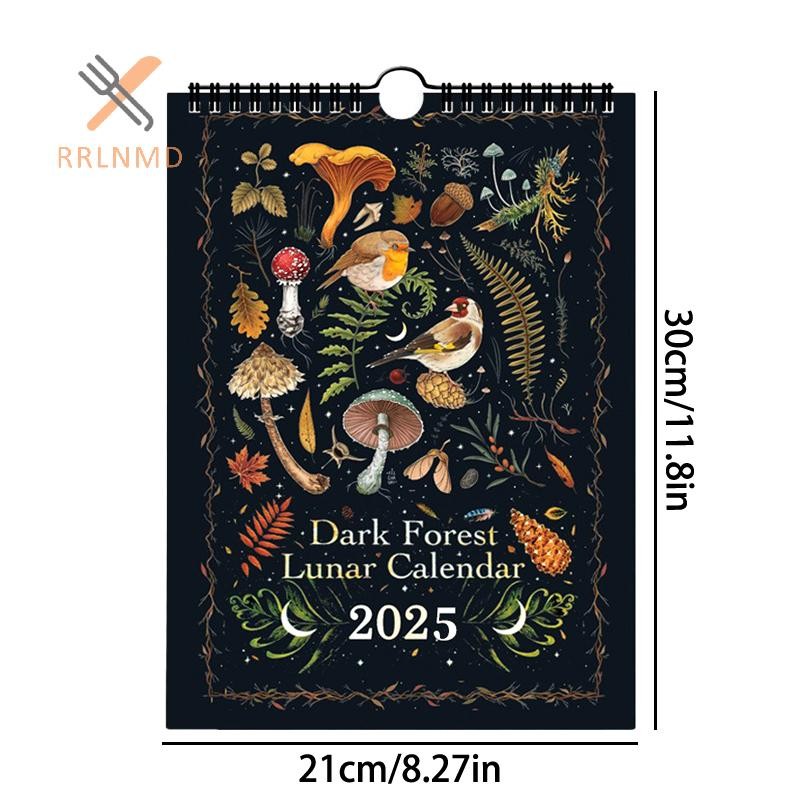 Rrlnmd Dark Forest Lunar Calendar 2025 Chứa 12 Minh Họa Ban Đầu Vẽ Thout Năm 12 Hàng Tháng Nhiều Màu Sắc Lịch Treo Tường Cho Văn Phòng Tại Nhà 12 X 8 Inch MỚI