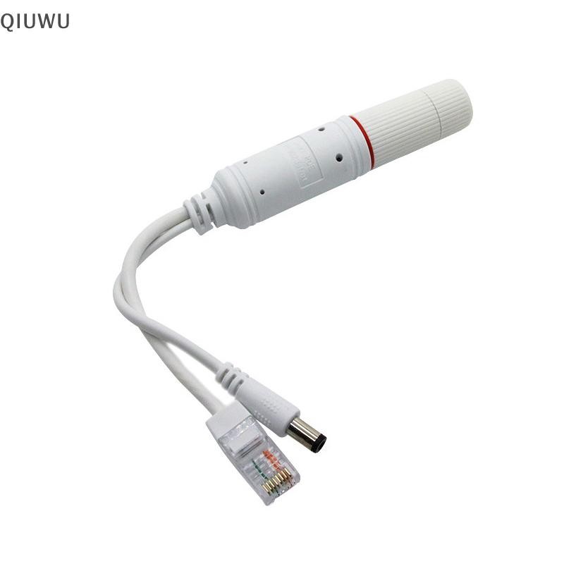 Qiuwu 48V đến 12V POE Splitter Bộ chuyển đổi chống nước Mô-đun cấp nguồn cáp Camera IP.