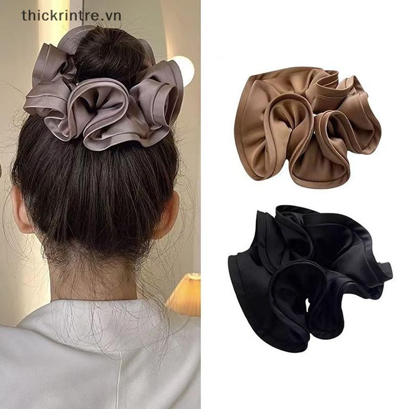 Thi Retro Thanh Lịch Pháp Dây Buộc Tóc Thời Trang Tính Khí Đuôi Ngựa Scrunches Dành Cho Nữ Bé Gái Đơn Giản Đa Năng Phụ Kiện Tóc Quà Tặng VN