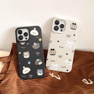 Ốp Lưng iPhone TPU Hoạ Tiết Da Mềm Gấu Nhỏ Chống Sốc, Chống Bẩn Cao Cấp - iP X/XS/11/12/13/14/15/16/17/Plus/Pro/Max/Air