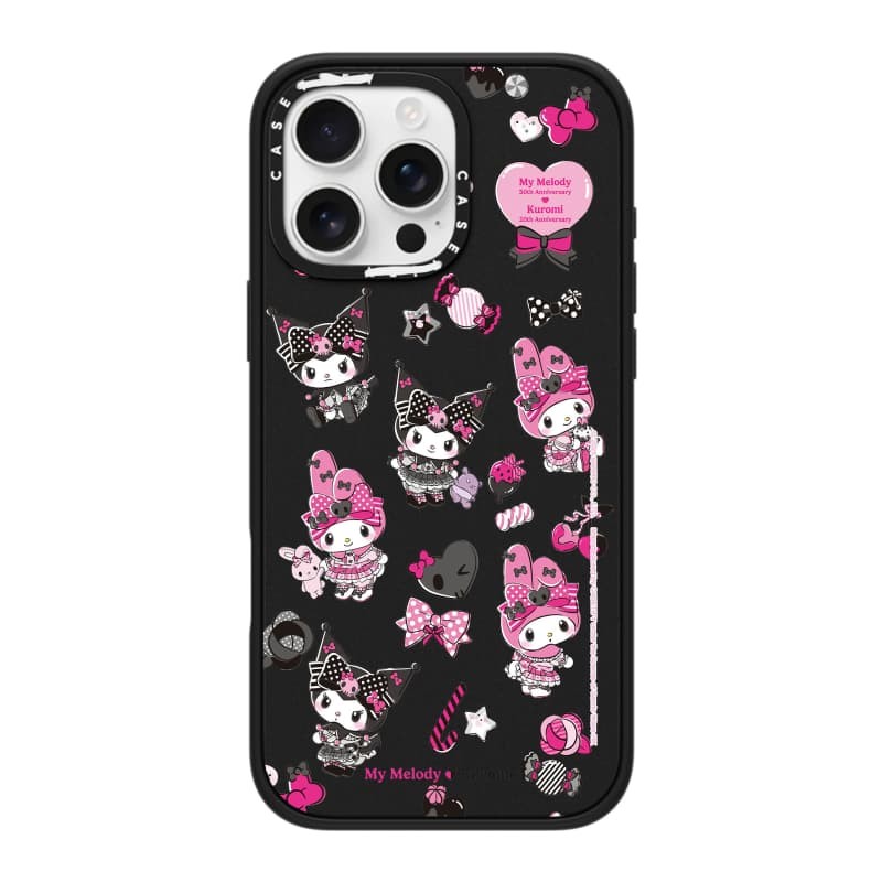 CASECASE X My Melody & Kuromi Pattern Case Matte Black Matte Purple Matte RosePink Clear Hard Case Impact Case cho Apple IPhone 13 14 15 16 Pro Max có hộp