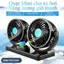 Quạt đôi ô tô xoay 360 độ giá rẻ quạt gió mạnh dành cho các loại xe ô tô, xe tải, quạt USB 5v/12v/24v