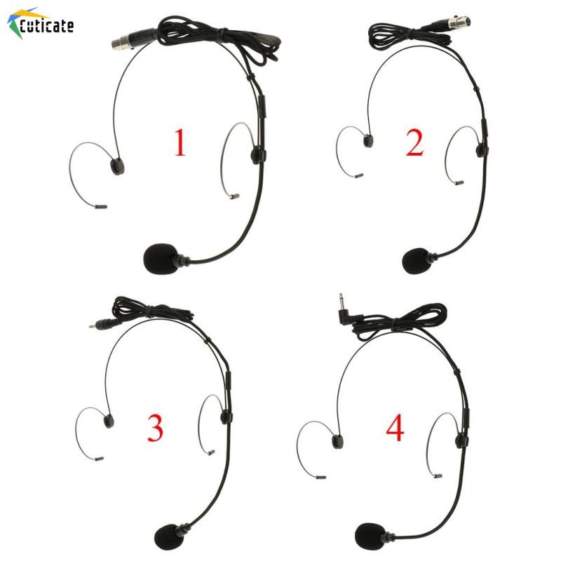 Tai nghe móc tai chuyên nghiệp / Micrô đeo đầu 3Pin Màu da 3,5mm