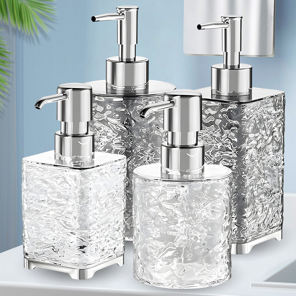 Chai đựng xà phòng loại đẩy 300ml / 400ml, Máy bơm ép chống rỉ sét tạo bọt mịn, Chất liệu PET bền để sử dụng tại nhà / văn phòng