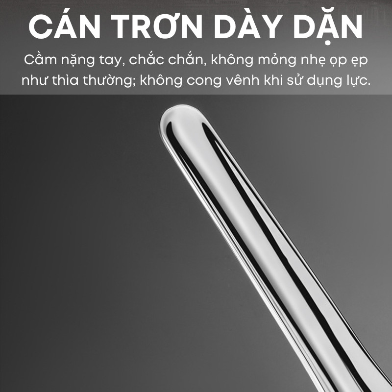 Thìa Inox 304 Dùng Ăn Cơm, Súp, Cháo KOOBEE – Không Gỉ, Dày Dặn, Sáng Bóng, An Toàn – Cho Trẻ Em, Người Lớn Tuổi | 308