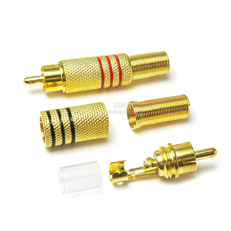 R RCA Sen Âm Thanh Hàn Đầu Mạ Vàng Lotus Nữ Ổ Cắm Hoa Sen Cắm Âm Thanh Âm Thanh Khuếch Đại Công Suất Ổ Cắm Đen / Đỏ