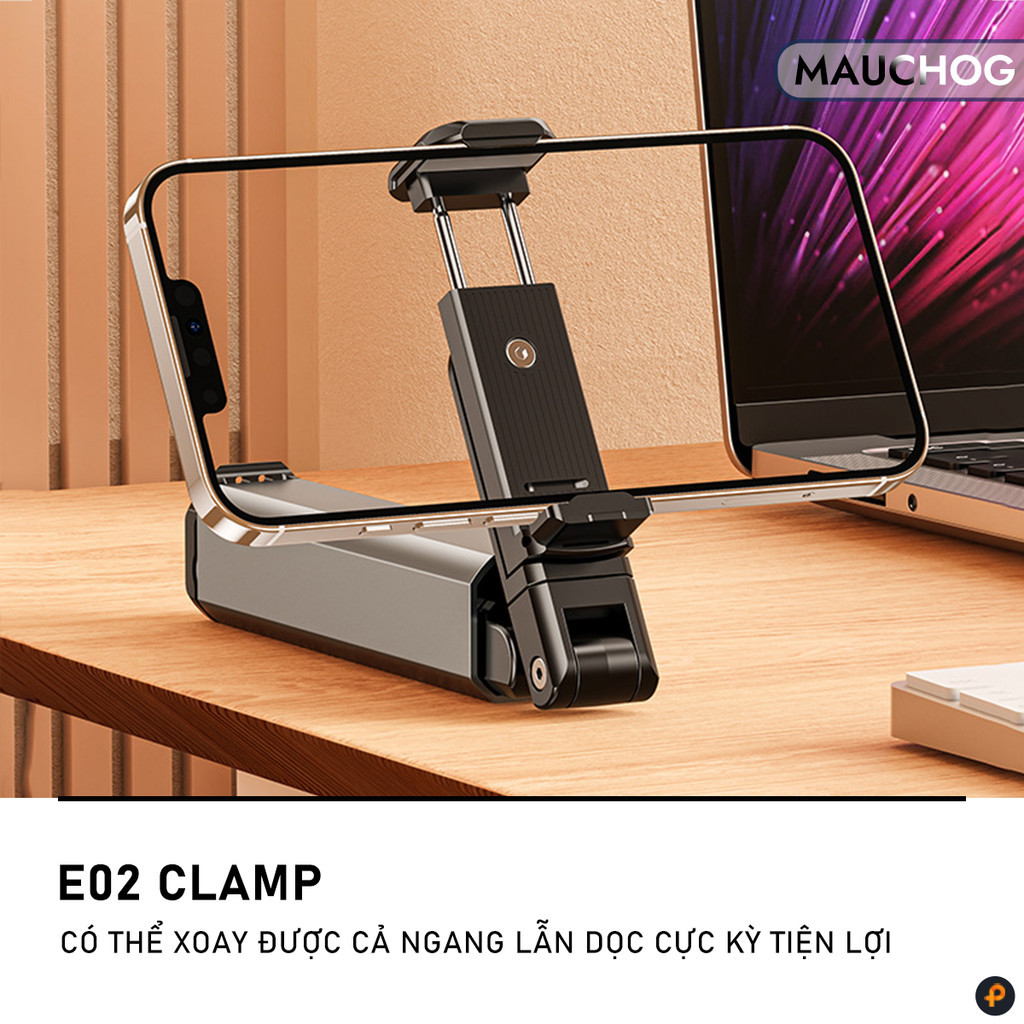 Giá Đỡ Điện Thoại Hợp Kim Nhôm Cao Cấp Boneruy Có Thể Gập Lại Kẹp Đầu Giường Cạnh Bàn Vali Ô Tô