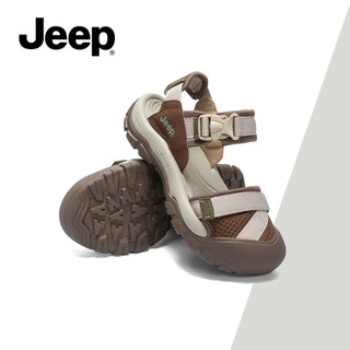 JEEP Nữ Mùa Hè Mới Về Xăng đan Mũi Đóng, Dép Đi Biển Đa Năng Thường Ngày, Nền Tảng Chunky Để Tăng Chiều Cao Xăng đan Thể Thao