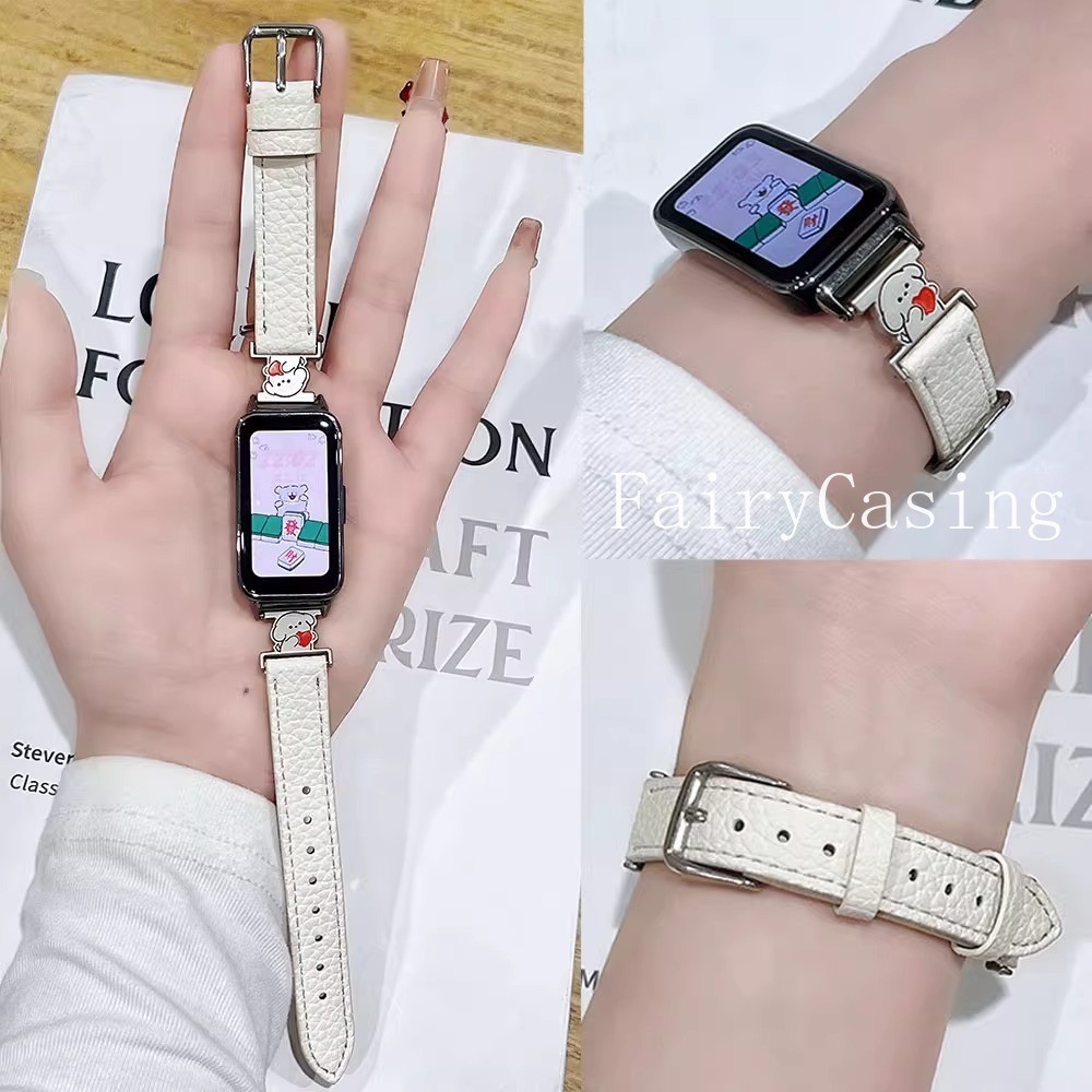 Dây da cho Huawei Band 11 Pro 10 9 8 Vòng đeo tay thay thế cho Huawei watch Fit 3 4 2 Dây đeo đồng hồ