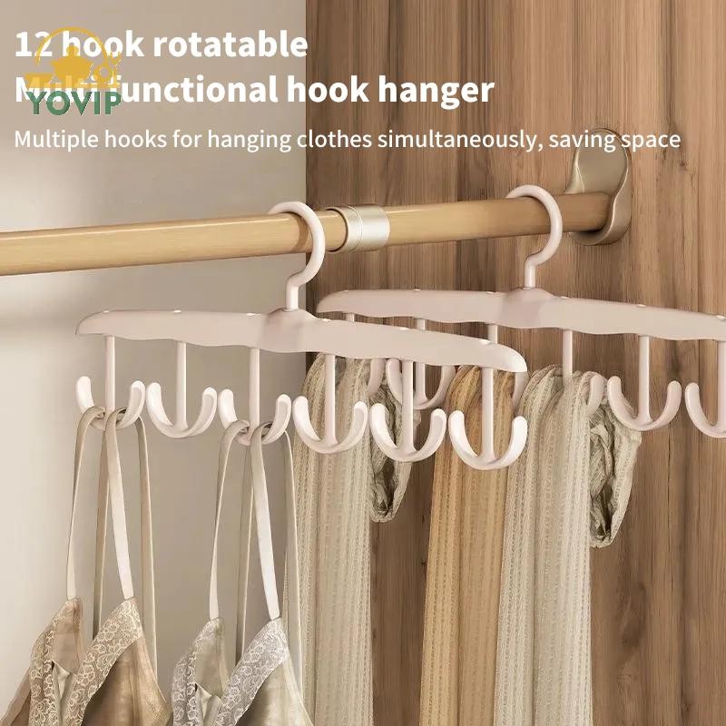 Móc treo áo ngực YOVIP cho tủ quần áo 360°Xoay Đa Năng Giá Có Móc Cho Mũ Camisole Túi Tiết Kiệm Không Gian Áo Vest Giá Để Đồ VN
